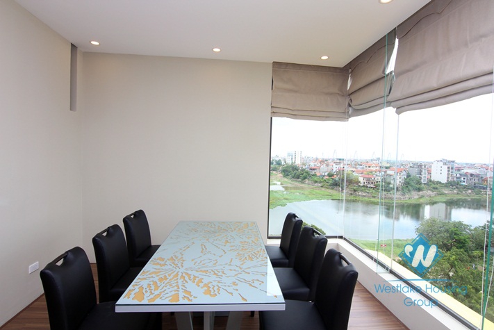 Modern lake view duplex apartment rental in Tay Ho, Hanoi